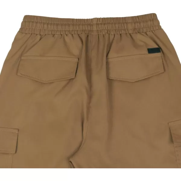 Floerns Men's Solid Flap Pocket Drawstring Waist Cargo Loose Shorts