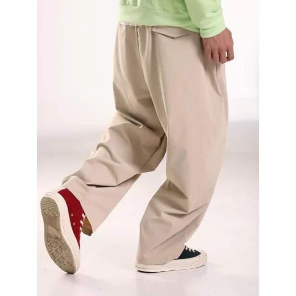 Floerns Men's Solid Wide Leg Loose Fit Workout Street Long Pants