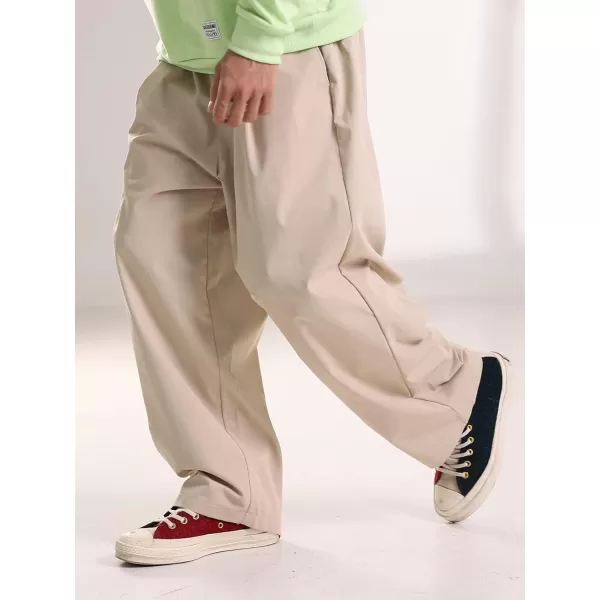 Floerns Men's Solid Wide Leg Loose Fit Workout Street Long Pants