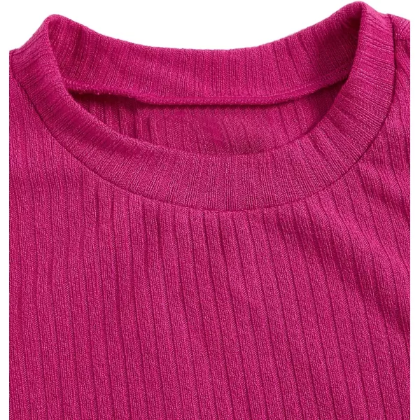 Floerns Women's 2 Piece Sleeveless Rib Knit Round Neck Camisole Tank Top