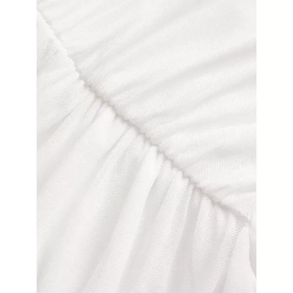 Floerns Women's Asymmetrical Side Ruched Ruffle Trim Low Waist Mini Skirt