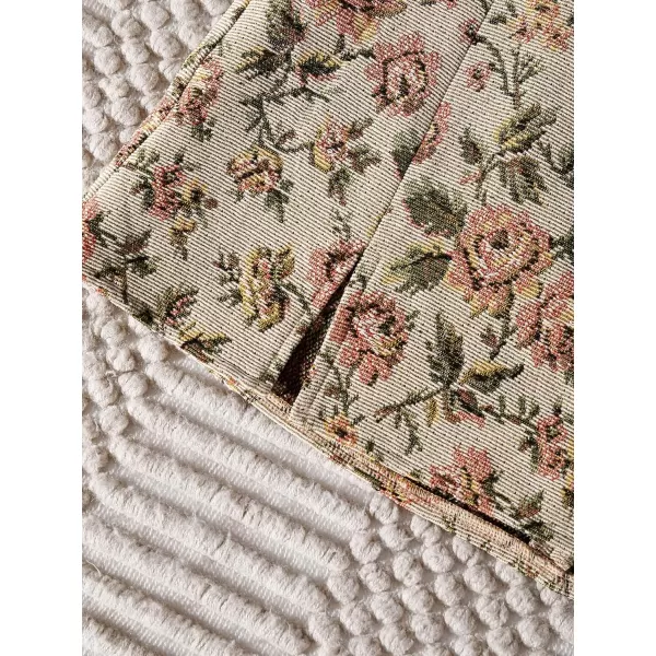 Floerns Women's Boho Floral Jacquard High Waist Split Hem Short Mini Skirt