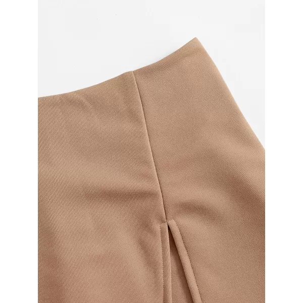 Floerns Women's Casual Asymmetrical High Waisted Bodycon Pencil Skirt Shorts