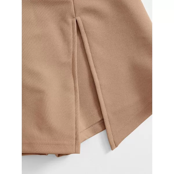 Floerns Women's Casual Asymmetrical High Waisted Bodycon Pencil Skirt Shorts