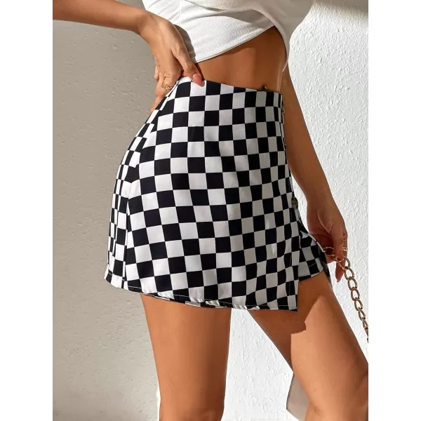 Floerns Women's Casual Asymmetrical High Waisted Bodycon Pencil Skirt Shorts