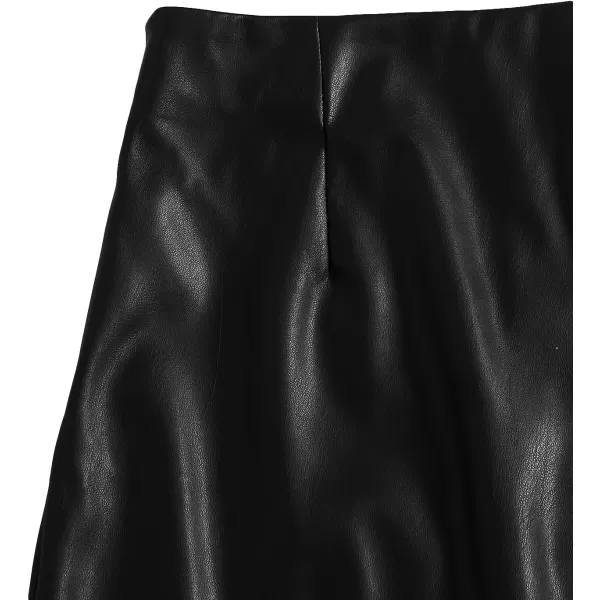 Floerns Women's Faux Leather Bodycon Split Mini Skirt