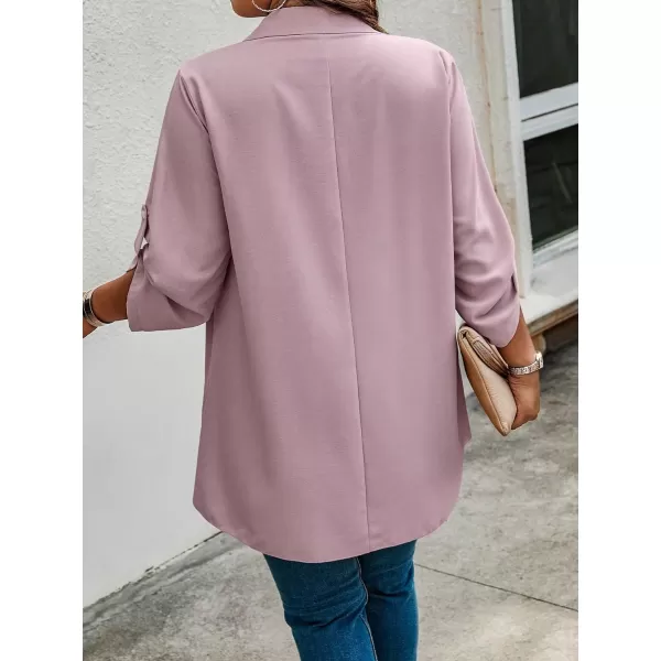 Floerns Women's Plus Size Roll Up Long Sleeve Button Front Ruffle Hem Shirt Top