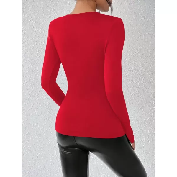 Floerns Women's Slim Fit Sheer Mesh See Through Crew Neck Long Sleeve Solid Top