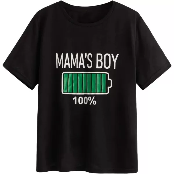 Floerns Boys Graphic Print Short Sleeve Tee Crew Neck Reflective Casual T Shirt