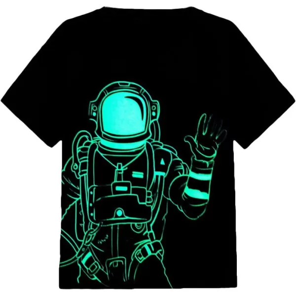 Floerns Boys Graphic Print Short Sleeve Tee Crew Neck Reflective Casual T Shirt