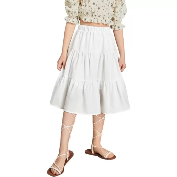 Floerns Girls Boho Floral Print High Waist Flare Hem Summer Long Skirt
