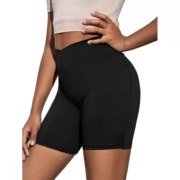 Floerns Girl's Sports Shorts Rib Knitted Sporty Athletic Running Kids Biker Shorts
