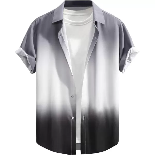 Floerns Men's Causal Summer Print Hawaiian Shirt Short Sleeve Button Down Beach Shirts