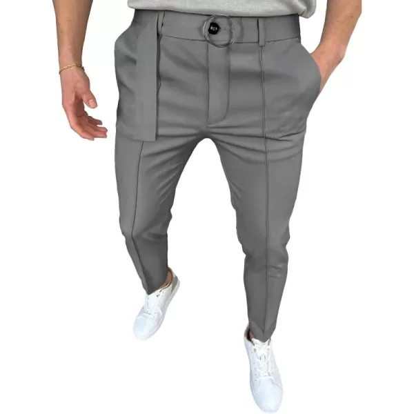 Floerns Men's Fold Pleated Tailored Pants Work Office Business Trousers Pants