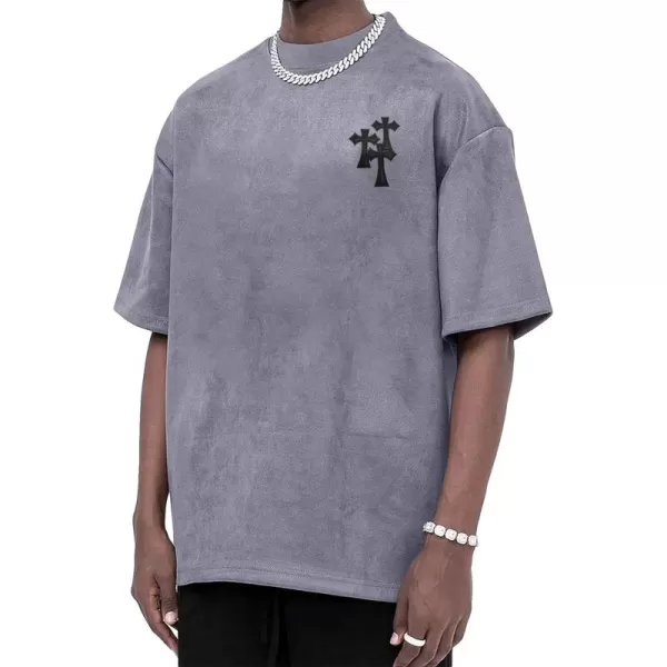 Floerns Men's Graphic Print Short Sleeve Drop Shoulder Loose Fit Tee Top