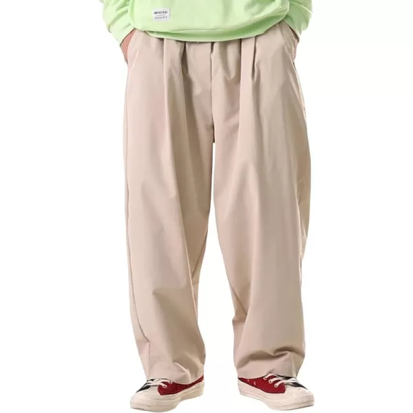 Floerns Men's Solid Wide Leg Loose Fit Workout Street Long Pants