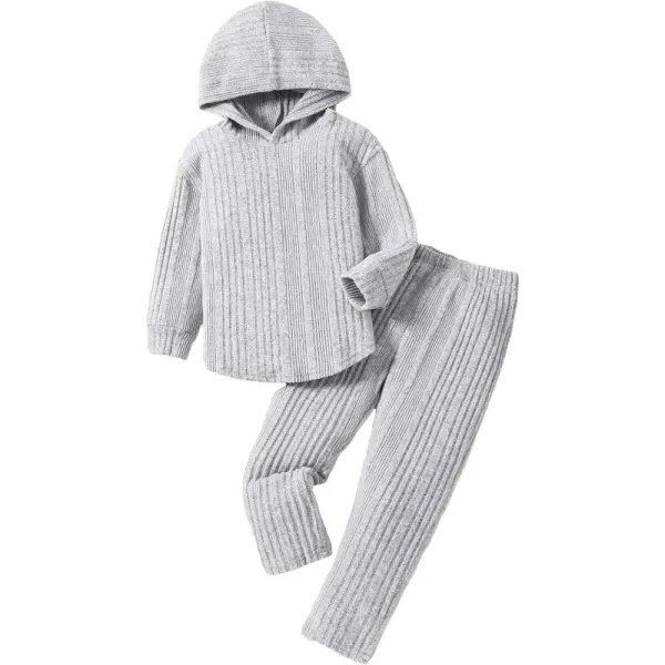 Floerns girl's 2 piece outfit long sleeve hooded sweatshirt legging pants set