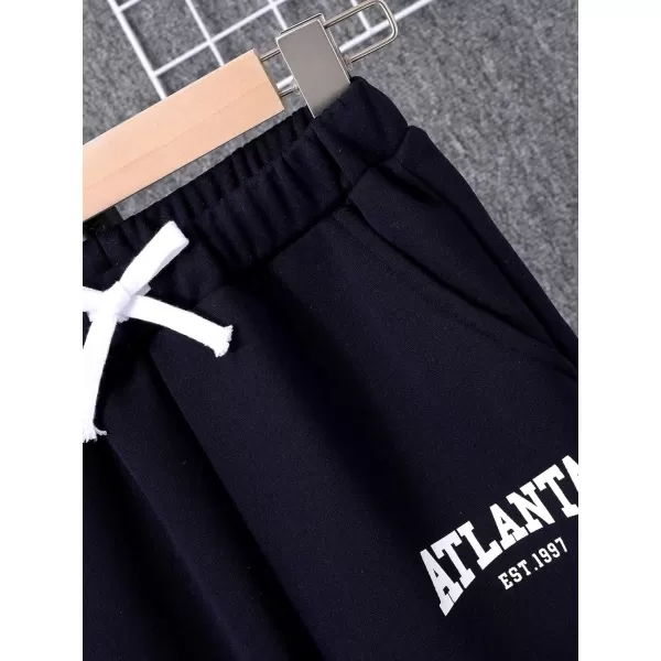 Floerns Boys 2 Piece Outfit Long Sleeve Hoodie Sweatshirt Drawstring Waist Pants Set
