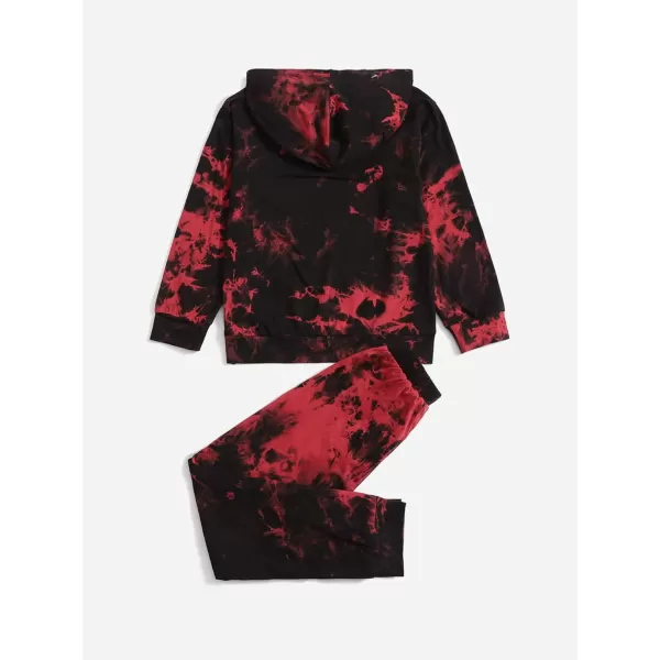 Floerns Boys 2 Piece Outfit Long Sleeve Hoodie Sweatshirt Drawstring Waist Pants Set