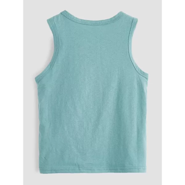 Floerns Boy's 4 Pcs Sleeveless Camisole Solid Round Neck Tank Top