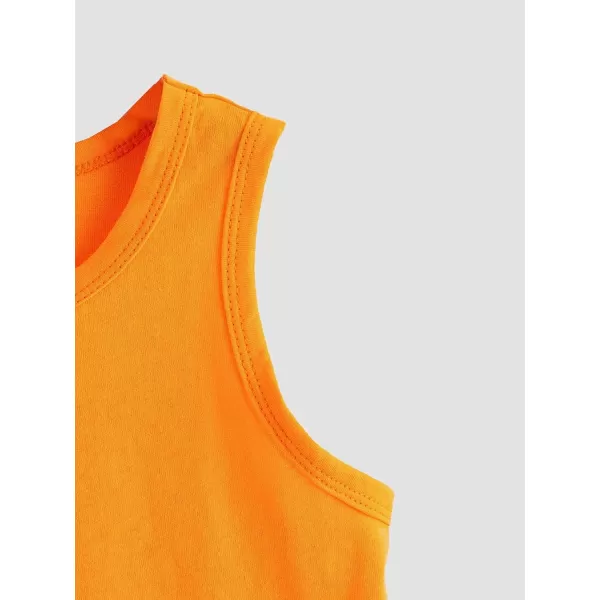 Floerns Boy's 4 Pcs Sleeveless Camisole Solid Round Neck Tank Top