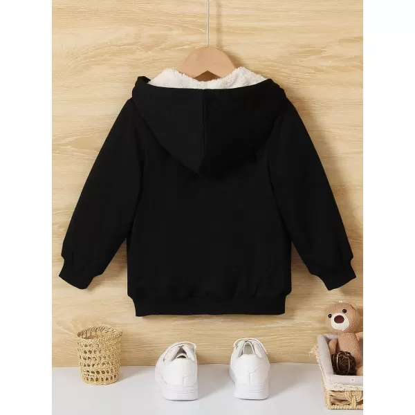 Floerns Boys Hooded Neck Letter Patched Long Sleeve Jacket with Slant Pockets
