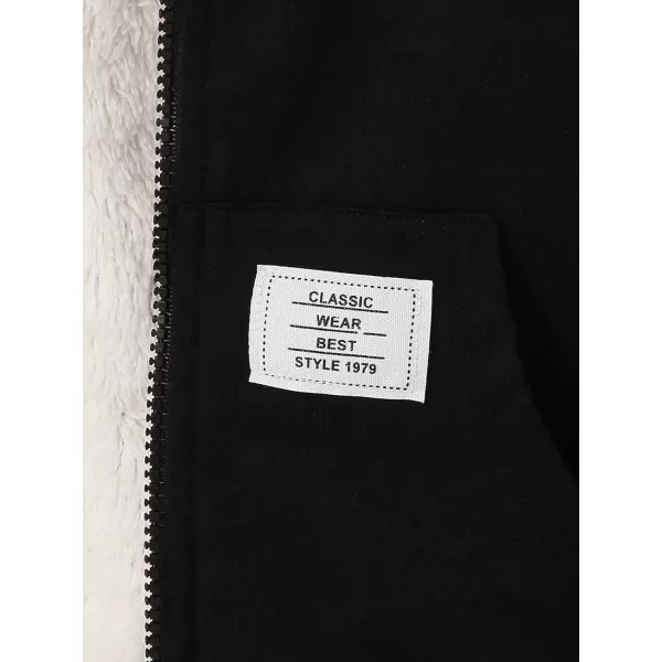 Floerns Boys Hooded Neck Letter Patched Long Sleeve Jacket with Slant Pockets