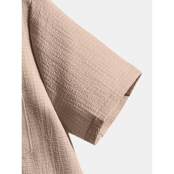 Floerns Boy's Letter Patched Short Sleeve Lapel Collar Button Down Shirt Top