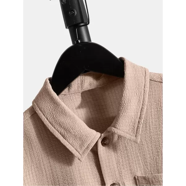 Floerns Boy's Letter Patched Short Sleeve Lapel Collar Button Down Shirt Top
