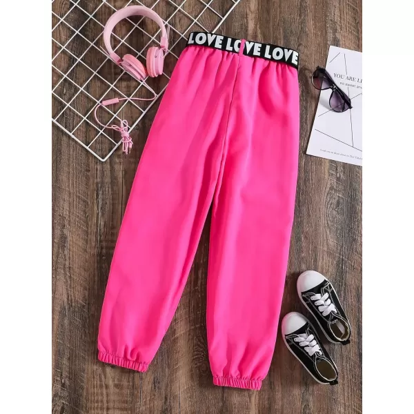 Floerns Girls Casual Buckle Flap Pocket Elastic Waist Chain Cargo Pants