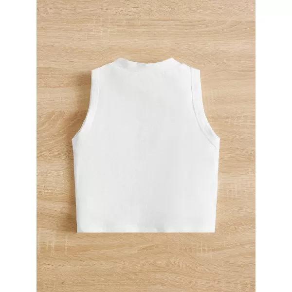 Floerns Girl's Heart Print Sleeveless Camisole Round Neck Tank Top