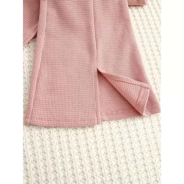 Floerns Girls Long Sleeve Hoodie Tank Split Flare Pants Set Three Piece Outfit
