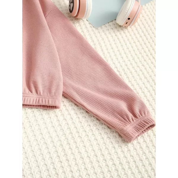 Floerns Girls Long Sleeve Hoodie Tank Split Flare Pants Set Three Piece Outfit
