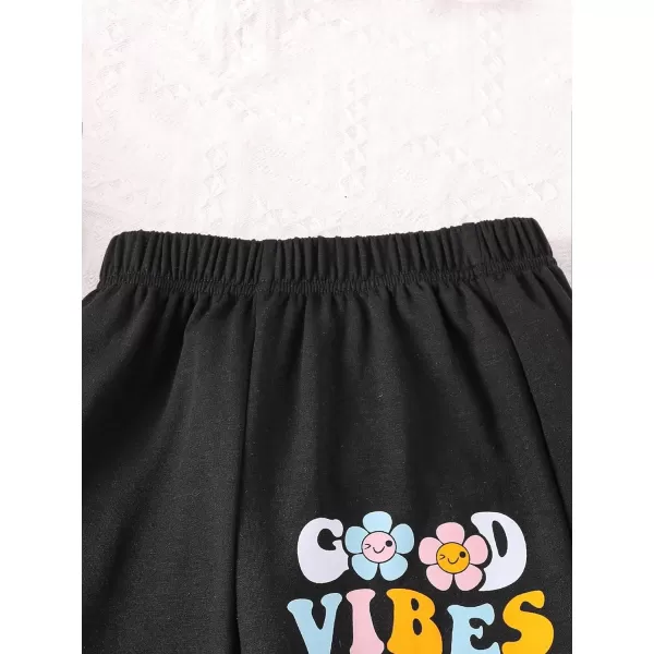 Floerns Girls Reflective Graphic Print Elastic Waist Jogger Sweatpants