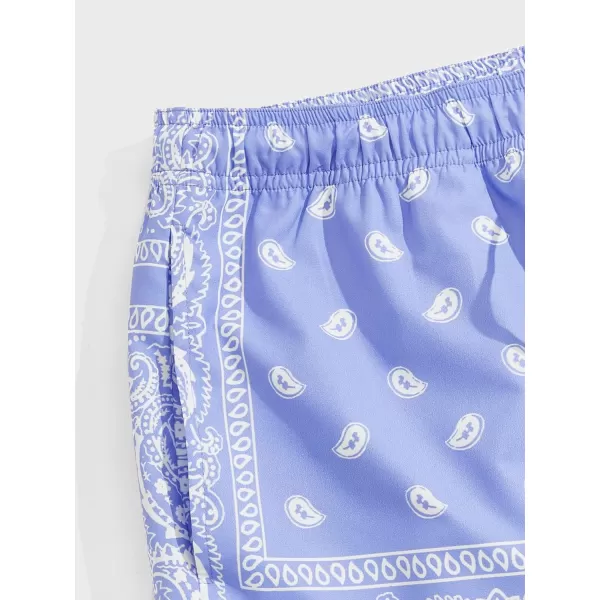 Floerns Men's Boho Tribal Print Drawstring Waist Summer Shorts with Pocket