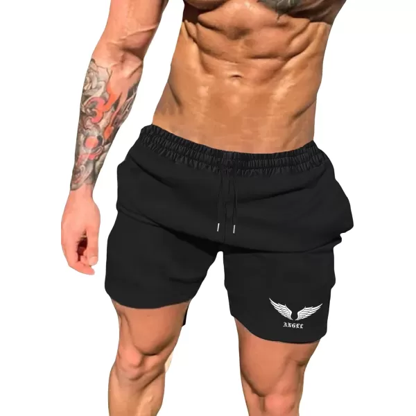 Floerns Men's Boho Tribal Print Drawstring Waist Summer Shorts with Pocket