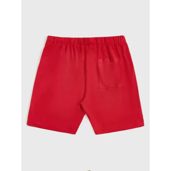 Floerns Men's Boho Tribal Print Drawstring Waist Summer Shorts with Pocket