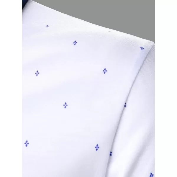 Floerns Men's Causal Short Sleeve Polo Shirts Contrast Collar Half Placket T-Shirts