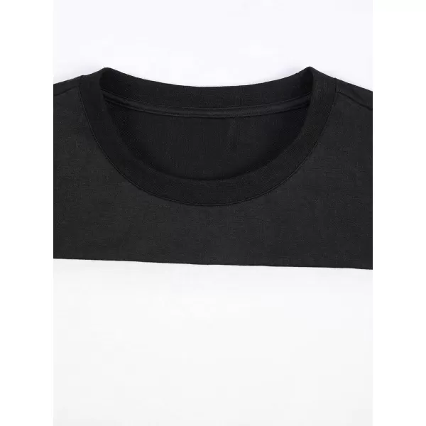 Floerns Men's Color Block Short Sleeve Tshirt Casual Crew Neck Tee Shirt