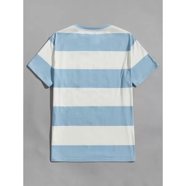 Floerns Men's Color Block Short Sleeve Tshirt Casual Crew Neck Tee Shirt