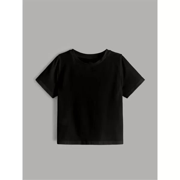 Floerns Toddler Boys 3 Pcs Casual Crewneck T Shirt Short Sleeve Solid Tee Shirt Top