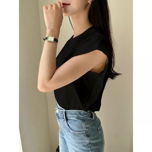 Floerns Women's Casual Stripe Print Batwing Sleeve T Shirts Round Neck Tee