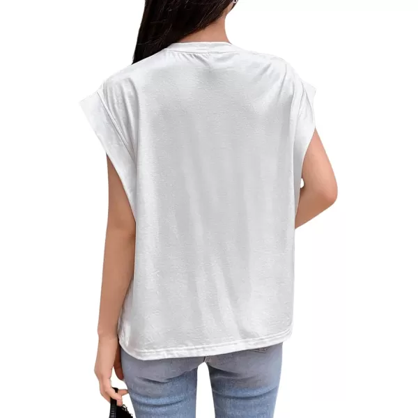 Floerns Women's Casual Stripe Print Batwing Sleeve T Shirts Round Neck Tee
