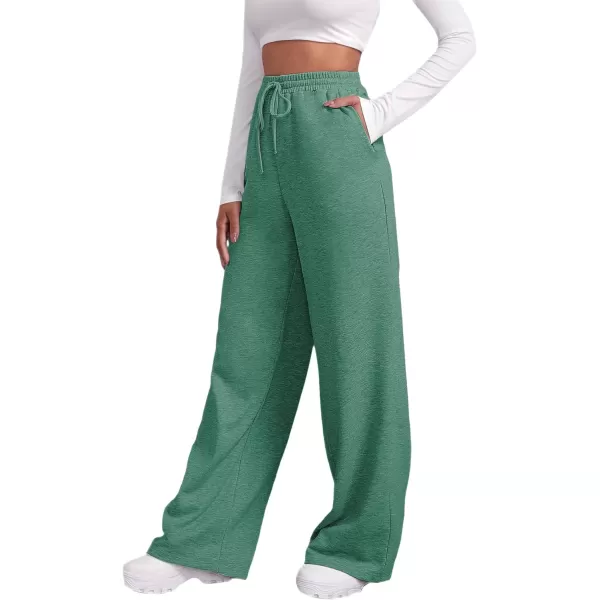 Floerns Women's Causal Drawstring High Waist Baggy Straight Wide Leg Sweatpants with Pockets