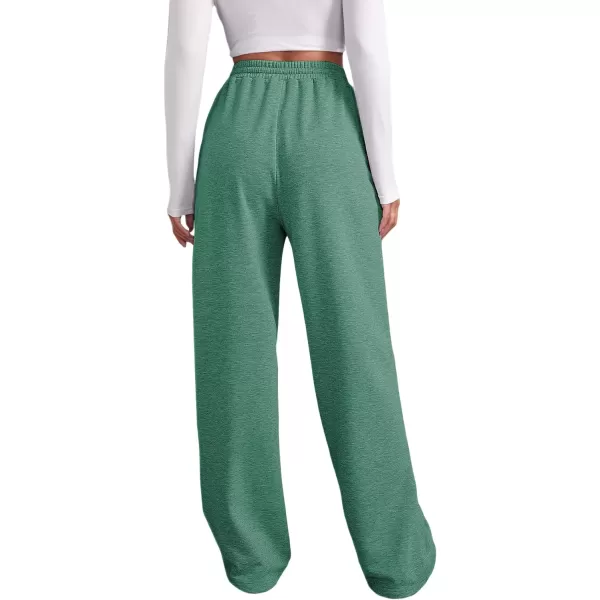 Floerns Women's Causal Drawstring High Waist Baggy Straight Wide Leg Sweatpants with Pockets