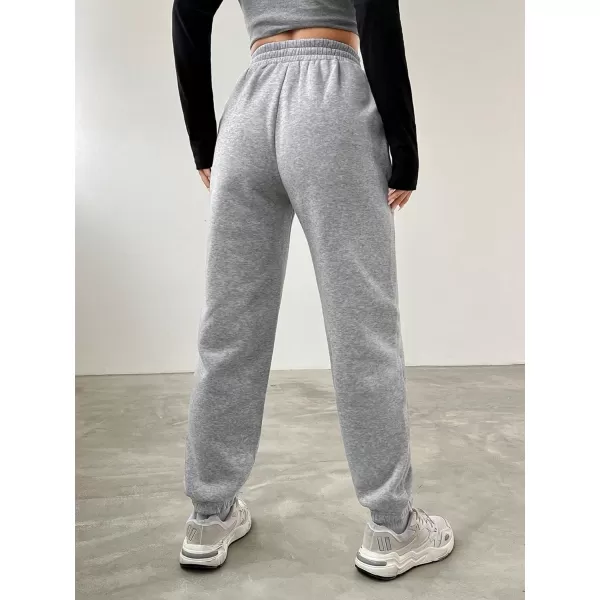Floerns Women's Causal Drawstring High Waist Baggy Straight Wide Leg Sweatpants with Pockets