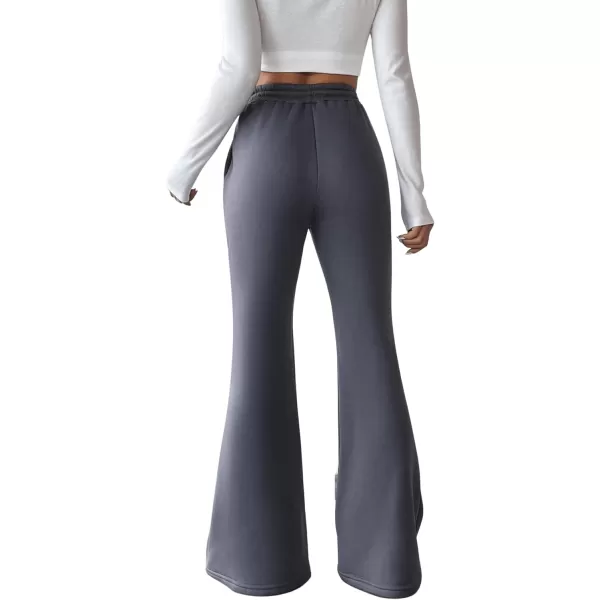 Floerns Women's Causal Drawstring High Waist Baggy Straight Wide Leg Sweatpants with Pockets