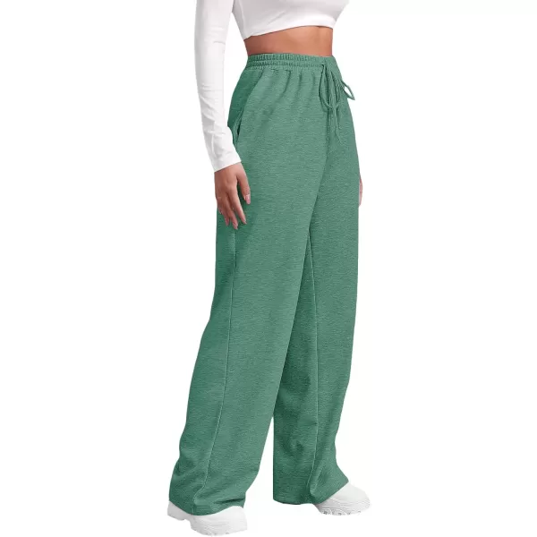Floerns Women's Causal Drawstring High Waist Baggy Straight Wide Leg Sweatpants with Pockets