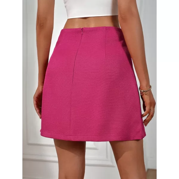 Floerns Women's Floral Print Bodycon Split Mini Skirt