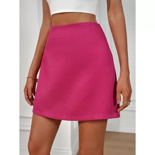 Floerns Women's Floral Print Bodycon Split Mini Skirt